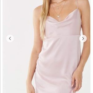 Satin Pink Mini Dress